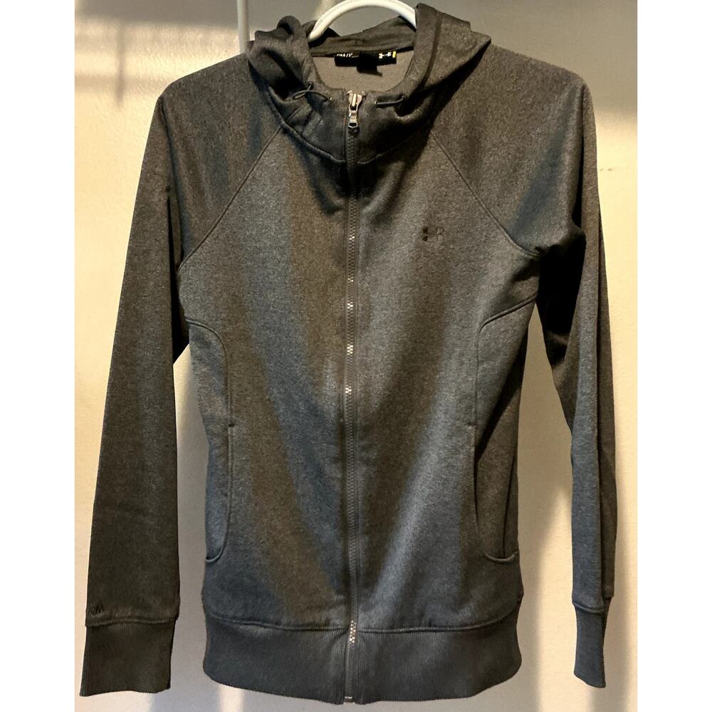 Under Armour Women Full Zip Jacket Polyester Gray Size SM/P Fitted All Season